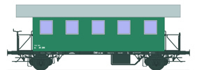 Ferro Train 782-488 - Austrian ÖBB Bih 38 288  2-ax coach,  6 windows